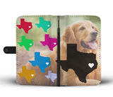 Golden Retriever Dog Painting Print Wallet Case-Free Shipping-TX State