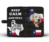Golden Retriever Dog (TX Strong) Print Wallet Case-Free Shipping-Tx State