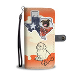Pug Dog Print Wallet Case-Free Shipping-TX State