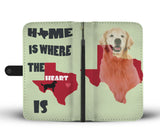 Amazing Golden Retriever Dog Love Print Wallet Case-Free Shipping-TX State