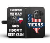 Amazing Black Labrador Retriever Dog Print Wallet Case-Free Shipping-TX State