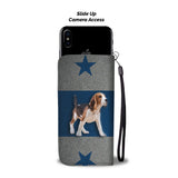 Cute Beagle Dog Print Wallet Case-Free Shipping-TX State