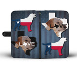 Amazing Labrador Retriever Dog Love Print Wallet Case-Free Shipping-TX State