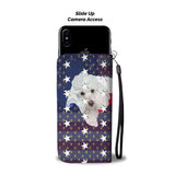 Cute Poodle Dog Print Wallet Case-Free Shipping-TX State