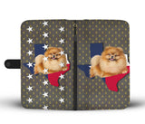 Cute Pomeranian Dog Print Wallet Case-Free Shipping-TX State