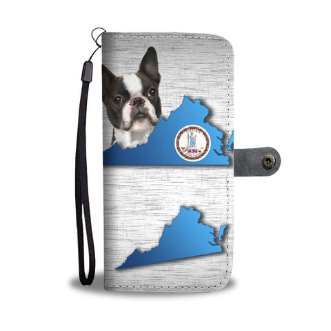 Boston Terrier Dog Print Wallet Case-Free Shipping-VA State