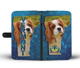 Cavalier King Charles Spaniel Dog Print Wallet Case-Free Shipping-VT State