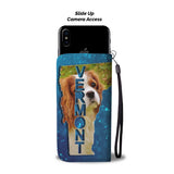 Cavalier King Charles Spaniel Dog Print Wallet Case-Free Shipping-VT State