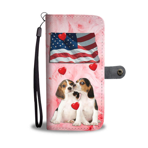 Cute Beagle Dog Print Wallet Case-Free Shipping-ND State
