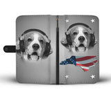 Cute Beagle Dog Print Wallet Case- Free Shipping-NC State