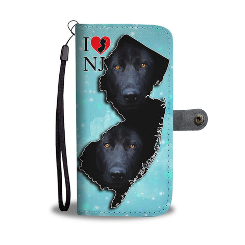 Black German Shepherd Dog Print Wallet Case-Free Shipping-NJ State
