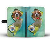 Cute Beagle Dog Print Wallet Case-Free Shipping-NJ State