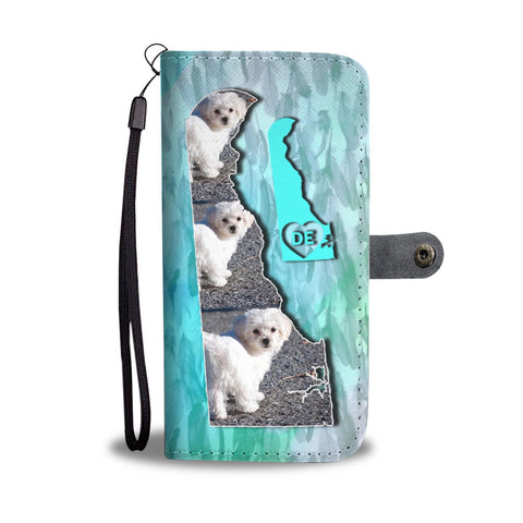 Cute Maltese Dog Print Wallet Case-Free Shipping-DE State
