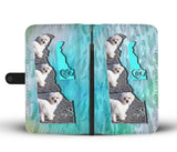 Cute Maltese Dog Print Wallet Case-Free Shipping-DE State