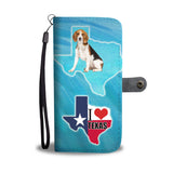 Beagle Dog Print Wallet Case-Free Shipping-Tx State