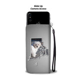 Cute Maltese Dog Print Wallet Case-Free Shipping-RI State