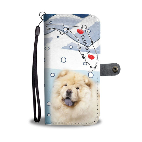 Cute Chow Chow Dog Print Wallet Case-Free Shipping-FL State