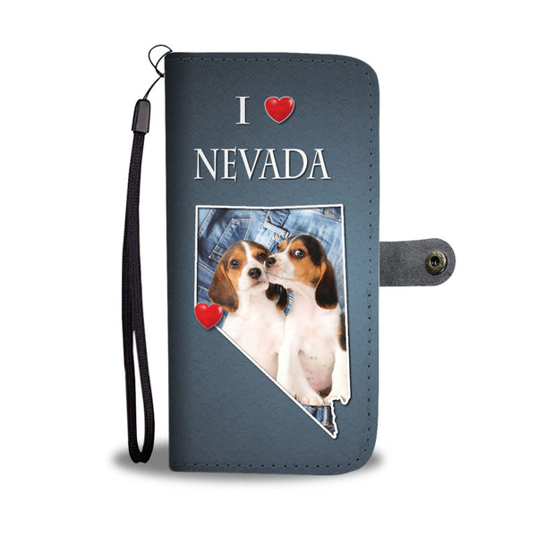 Cute Beagle Dog Print Wallet Case-Free Shipping-NV State