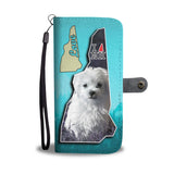 Cute Maltese Dog Print Wallet Case-Free Shipping-NH State
