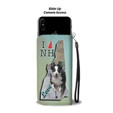 Border Collie Dog Print Wallet Case-Free Shipping-NH State