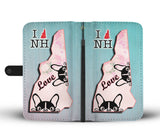 Cute Boston Terrier Dog Art Print Wallet Case-Free Shipping-NH State