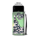 Border Collie Dog In Lots Print Wallet Case-Free Shipping-ID State