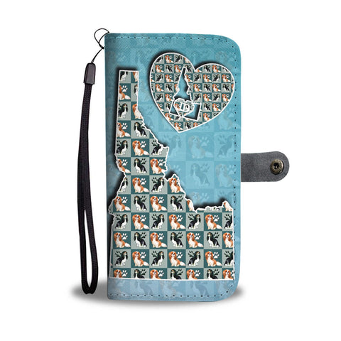 Cavalier King Charles Spaniel Dog Pattern Print Wallet Case-Free Shipping-ID State