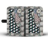 Cute Maltese Dog Pattern Print Wallet Case-Free Shipping-DE State