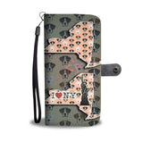 Boxer Dog Pattern Print Wallet Case-Free Shipping-NY State