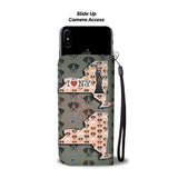 Boxer Dog Pattern Print Wallet Case-Free Shipping-NY State