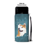 Cute Akita Dog Print Wallet Case-Free Shipping-IN State