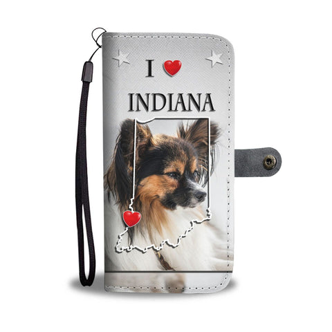 Cute Papillon Dog Print Wallet Case-Free Shipping-IN State