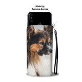 Cute Papillon Dog Print Wallet Case-Free Shipping-IN State