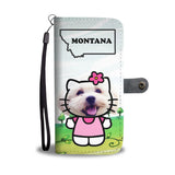 Cute Maltese Dog Print Wallet Case-Free Shipping-MT State