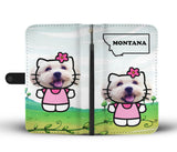 Cute Maltese Dog Print Wallet Case-Free Shipping-MT State