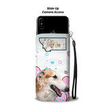 Borzoi Dog Print Wallet Case-Free Shipping-MT State