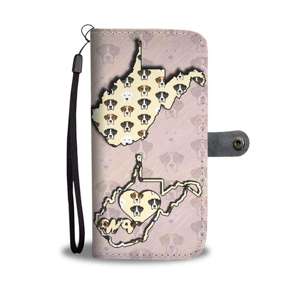 Boxer Dog Pattern Print Wallet Case-Free Shipping-WV State