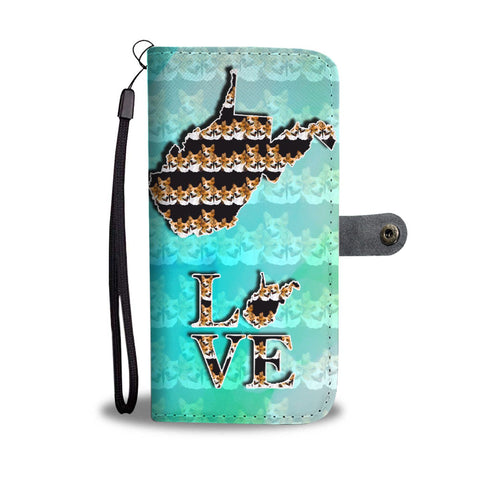 Cardigan Welsh Corgi Dog Pattern Print Wallet Case-Free Shipping-WV State