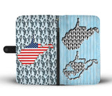 Cute Boston Terrier Dog Pattern Print Wallet Case-Free Shipping-WV State