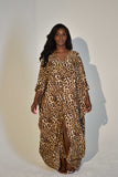 Audrey Leopard Print Beach Dress