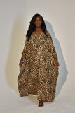 Audrey Leopard Print Beach Dress