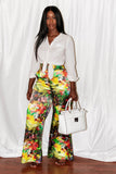 Flora Satin High Waist pants