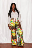 Flora Satin High Waist pants