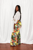 Flora Satin High Waist pants